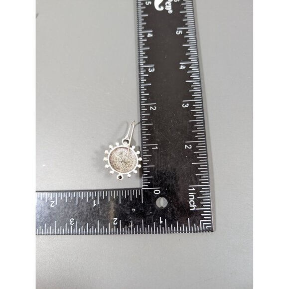 White Faux Pearl Modernist Earrings Two Tone Red Drop Chic Atomic - Picture 7 of 8